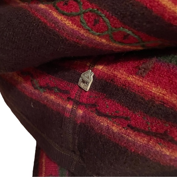 Sigrid Olsen 100% Wool Women's Knit Cardigan Sweater Sz S Brown Floral - Picture 7 of 8